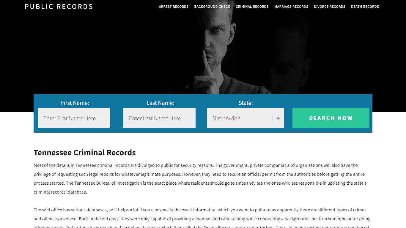 Tennessee Criminal Records - Public Records